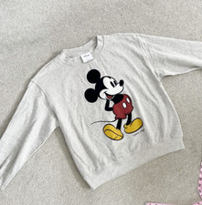 OYSHO x Disney Ladies Grey Mickey Mouse Jumper Size M