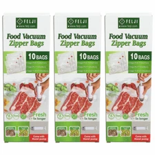 30 Pack Food Vacuum Sealer Bags with Hand Pump BPA-Free fits Foodsaver Sous Vide