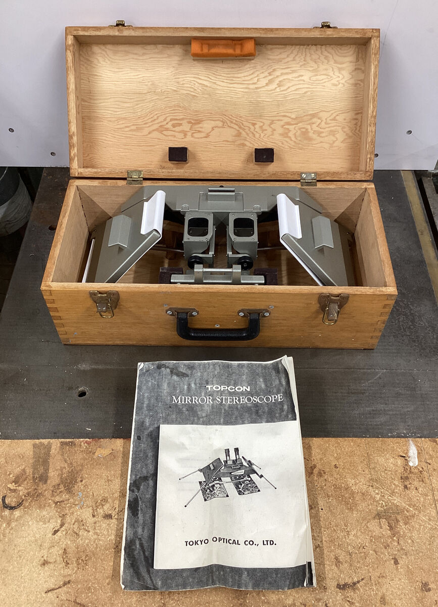 Vintage Topcon Mirror Stereoscope Model 3 with Case Tokyo Vintage Topcon Mirror Stereoscope Model 3 with Case Tokyo