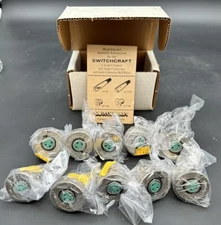 Lot of 10 Vintage Switchcraft B3F 3-Pin Panel Mount Connectors New Old Stock