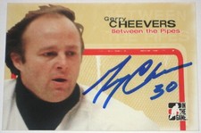 GERRY CHEEVERS SIGNED 05-06 ITG BETWEEN THE PIPES BOSTON BRUINS CARD AUTOGRAPH!!