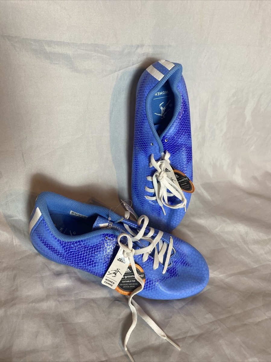 Rare Womens Adidas FXG Blue Soccer Cleats Football Shoes Size 5.5