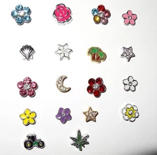 Tractor Leaf Nature Flower Floating Charm use in Memory Charm Living Locket