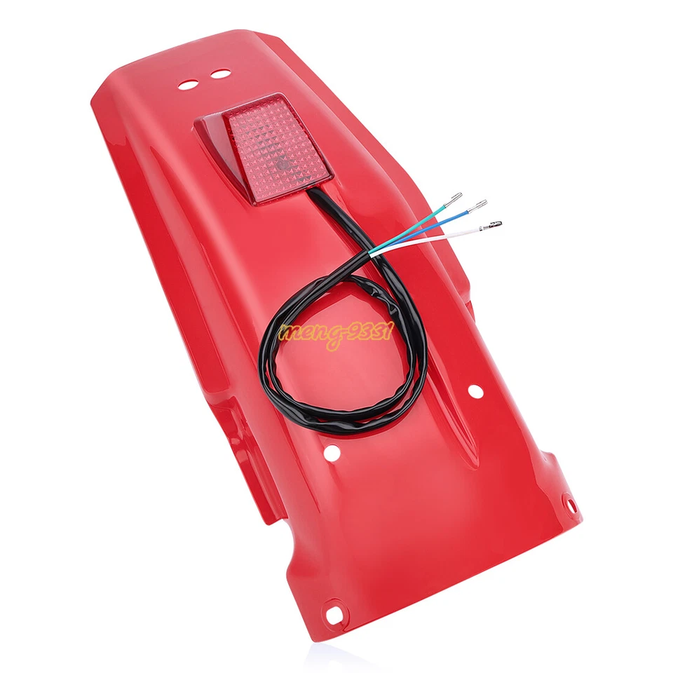 Rear Fender Mud Guard Red w/ Light Fits Honda XR250R XR600R XR650L XR250L XR350R - Изображение 3 из 4