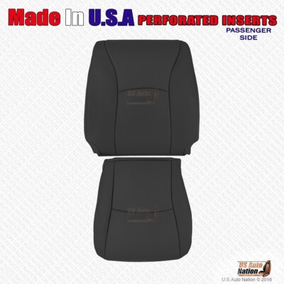 Right Bottom & Top Perforated Leather Cover Blk For 2006 2007 Toyota Highlander