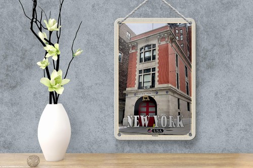 Blechschild Reise 12x18 cm New York USA Firehouse Deko Schild - Bild 4 von 5