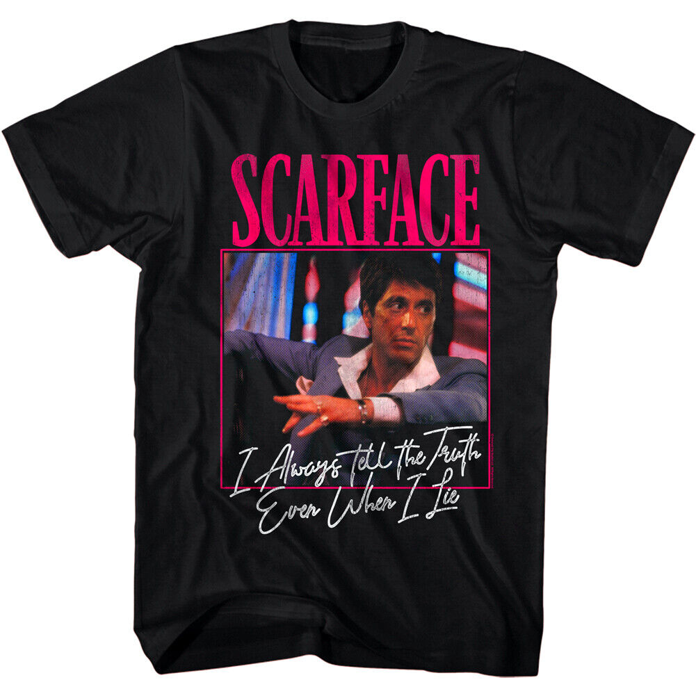 Scarface I Always Tell The Truth Even When I Lie Graphic Tee Scarface I Always Tell The Truth Even When I Lie Graphic Tee