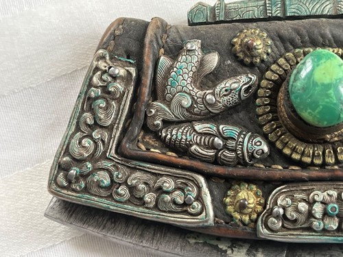 Uralte Tempel Tasche Edelstein mit Feuerstein Werkzeug Sammler Rarität um 1830 - Bild 19 von 22