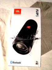 JBL by Harman Flip 5 Black Portable Bluetooth Speaker Waterproof IPX7