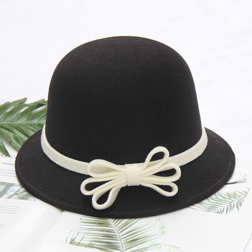 Fascinator Hat Bowler Hat Bucket Wool Crushable Vintage Flower Cloche Round Hats - Picture 43 of 93