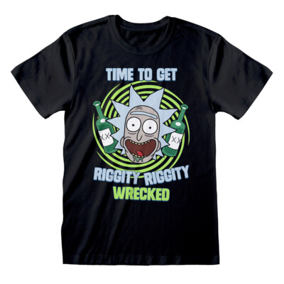 Rick And Morty T-Shirt Riggity Wrecked Time To Get Rick Sanchez