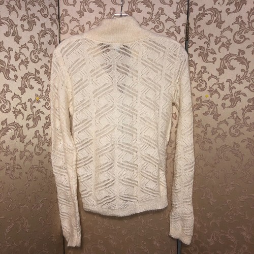 Versus Versace Vintage Ivory Metallic Cardigan Sweater Twin Set Size 30 42 - Picture 12 of 12