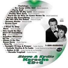 CUSTOM KARAOKE STEVE  EYDIE 19 SONG cdg CD G STEVE LAWRENCE EYDIE GORME RARE