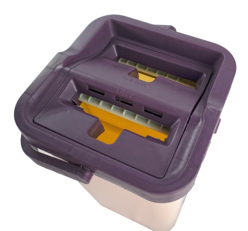 Small Self Cleaning Drying Wringing Mop Bucket System Flat Floor + Microfiber - Picture 9 of 25