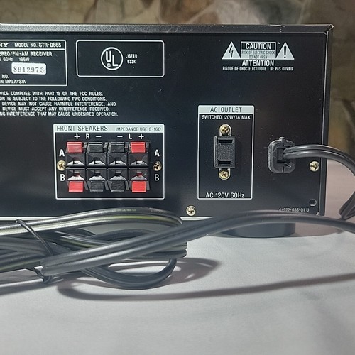 Sony STR-D665 Receiver HiFi Stereo Vintage Home Audio 5.1 Channel Phono AM/FM - Picture 14 of 16
