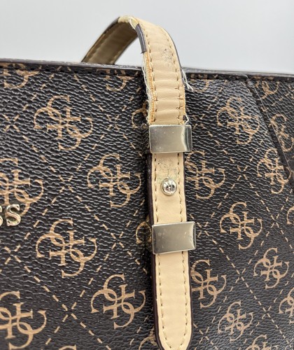 Guess Logo Tote Bag/ Shopper/ Umhängetasche, groß ca. 45 cm, braun, räumig - Bild 10 von 18