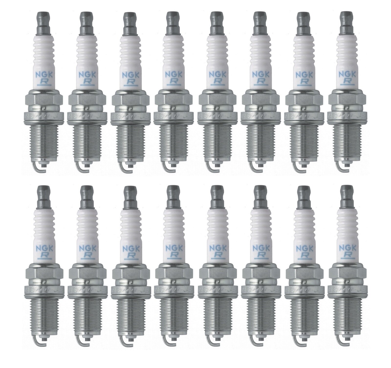 Set of 16 NGK V-POWER Spark Plugs for Mercedes Benz V8 M113 Engines 1998-2007