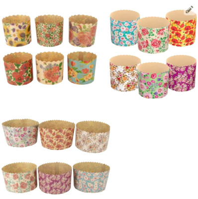 Backform für Osterkuchen 5er Set Blumen D-13cm, D-9cm, Panettone Einwegform