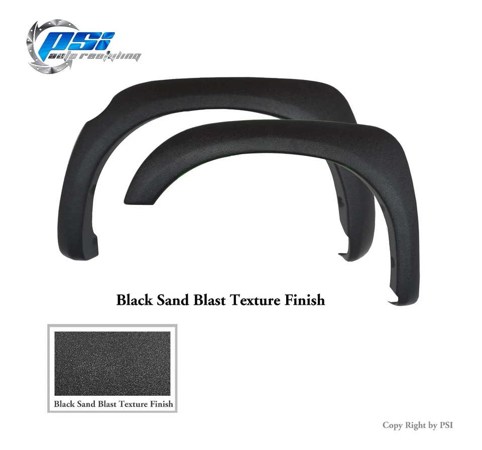 Black Textured OE Style Fender Flares Toyota Tundra 07-13 Fits w/ Factory Flaps Foto 3 de 3