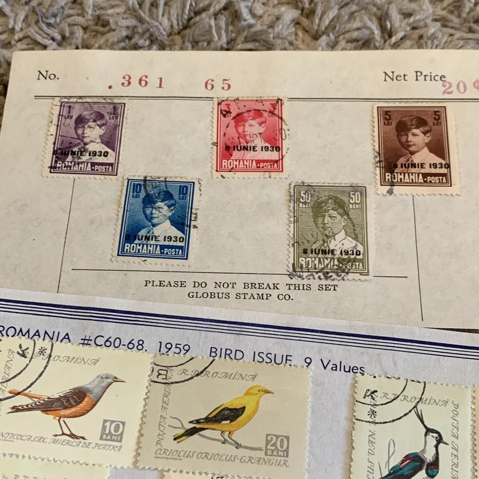 LOTE DE SELLOS DE RUMANIA EN HOJAS DE HOMOLOGACIÓN. JUNIE OVPTS, PÁJAROS, FLORES, ESPACIO Y MÁS Foto 2 de 4