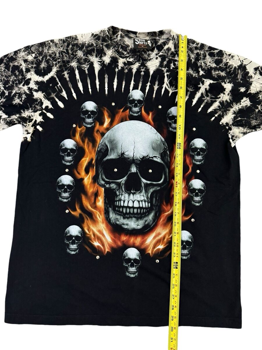 Skull Shirtz Studded Y2K Crewneck Short Sleeve Skull Shirt Skull Shirtz Studded Y2K Crewneck Short Sleeve Skull Shirt