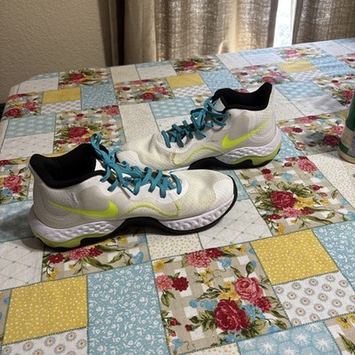 Nike Renew Elevate Sz 9.5  White Volt Light Blue Fury' CK2669-102