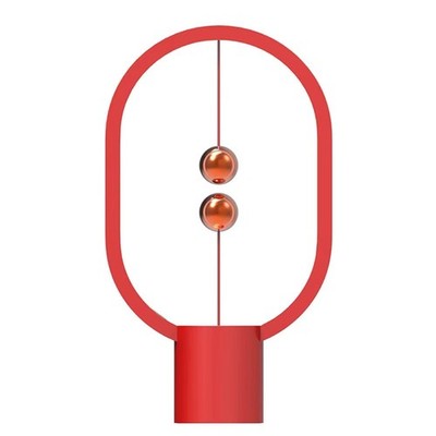 DesignNest Heng Balance Lampe Ellipse Kunststoff, USB-C, ROT