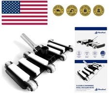 Professional-Grade Flexible Pool Vacuum Head - Extra-Wide, Weighted Design fo...