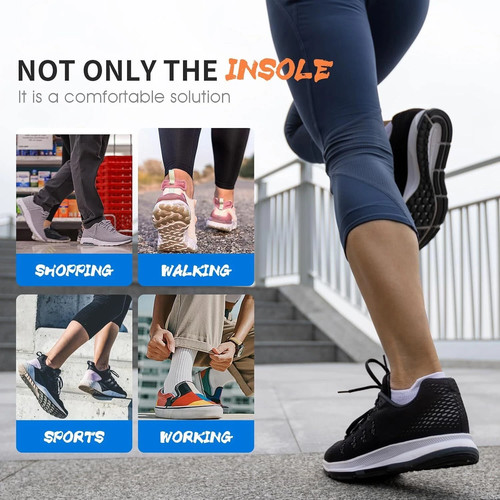 Men Women Shoe Insoles Invisible Height Increase Heel Lift Taller Inserts Pad US - Picture 4 of 8