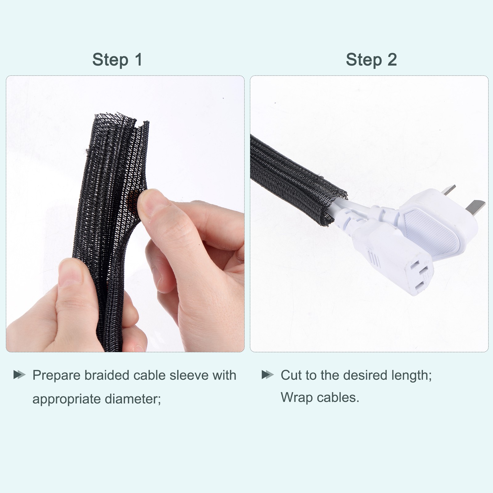 Expandable Sleeving 1/4-inch 100ft Cable Sleeve Sky Blue