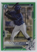 2021 Bowman Draft Chrome Green Refractor 68/99 Ryan Spikes #BDC-63 lz7