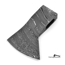 Hand Forged Axe Head, Damascus Steel Axe Head, Bearded Axe Head, Bushcraft Axe.