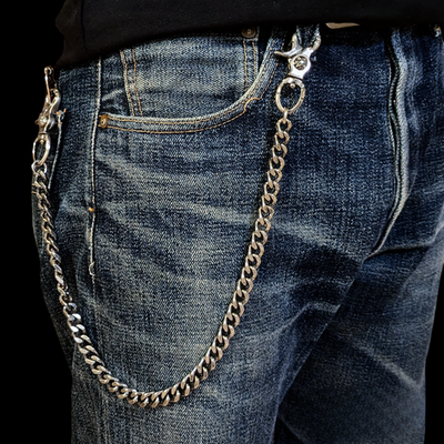Solid brass Stainless steel Wallet chain Vintage finish Handmade