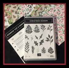 Stampin' Up CHRISTMAS SEASON Stamps, SEASONAL LABELS Dies DSP 410