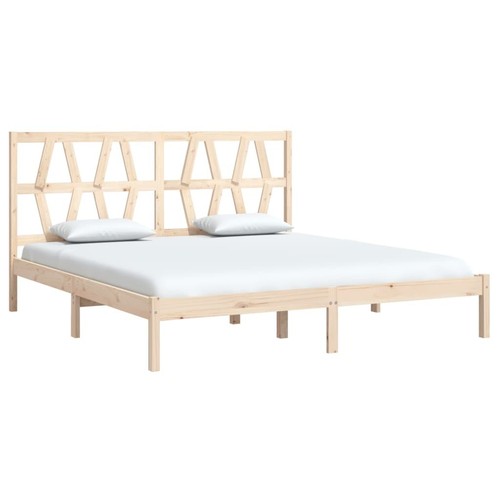 Bed Frame Slatted Mattress Base Platform Bedstead Bedroom Solid Wood Pine vidaXL - Picture 2 of 13