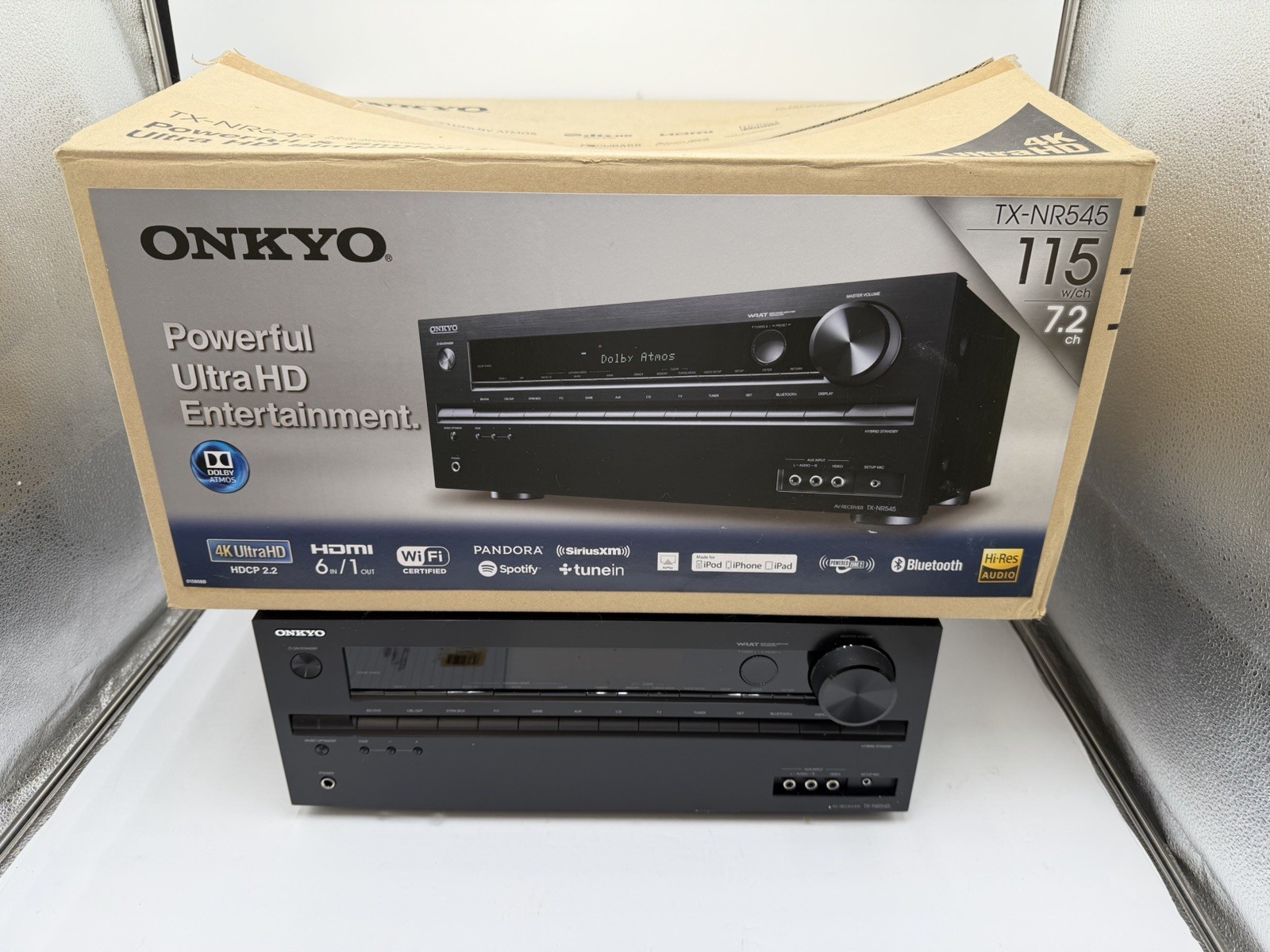 Onkyo TX-NR545 7.2 Channel AV Receiver Dolby Atmos 4K New Open Box | eBay