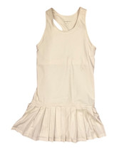 $270 New Tory Burch off white pleated sport racerback tennis mini dress S M