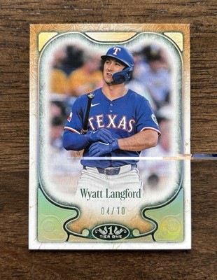 2026 Topps Tier One Wyatt Langford Holo Silver #/10 Texas Rangers