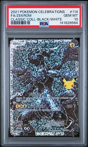 2021 Pokemon Zekrom 114/114 Celebrations Classic Collection PSA 10