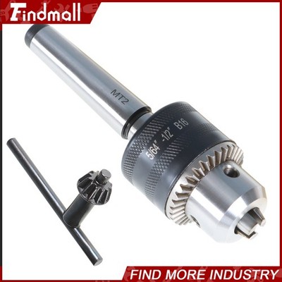 Mini Metal Lathe Tail Stock Drill Chuck Tool With MT2 Morse Taper Arbor MT2