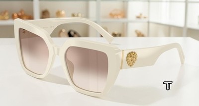 DOLCE & GABBANA DG4538 331294 Cream Clear Brown Silver 54 mm Women's Sunglasses