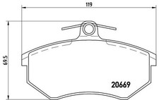 Bremsbelagsatz Vorne Lucas-System für Audi 100 C2 Avant 435 436 80-01