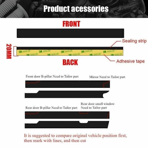 4M Car Front Rear Side Window Trim Edge Moulding Rubber Weatherstrip Seal Strip* - 第 9/12 張圖片
