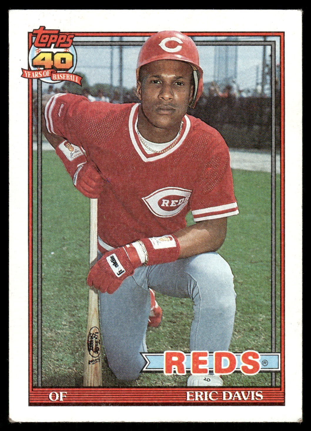 Eric Davis 1991 Topps Baseball Excellent