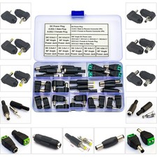 DC Power Jack 90 Degree Angle Connector Set Male to Male Female to Female