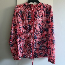Columbia Flash Forward Windbreaker Jacket Womens Medium Hooded Full Zip Red Pink