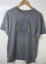 Bob Marley One Love Graphic T Shirt Zion Rootswear Gray XXL