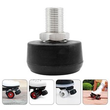 2Pcs Durable Rubber Roller Skate Brake Toe Stoppers Adjustable Black Plugs