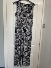 Kim & Co Women's Dress Size XL Maxi Black White Holidays Non Crease Ex Con