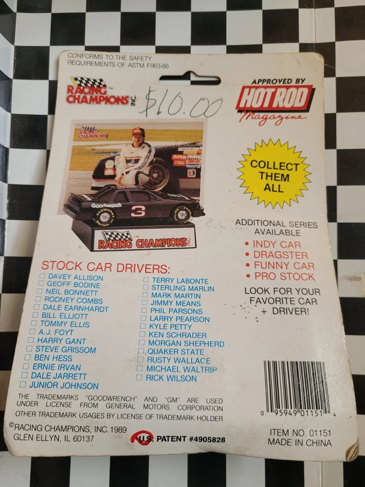 🏁🏆Sterling Marlin Autographed NASCAR 1:64 Scale Car🏁🏆 - Image 2 of 3